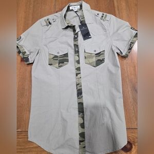 Parasuco Men's Camouflage Button Down Shirt